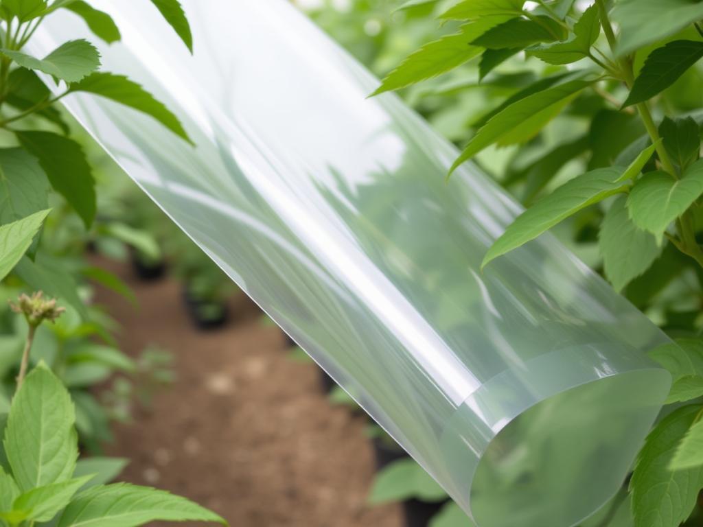 Transparent polyethylene film 200 microns for greenhousesфото