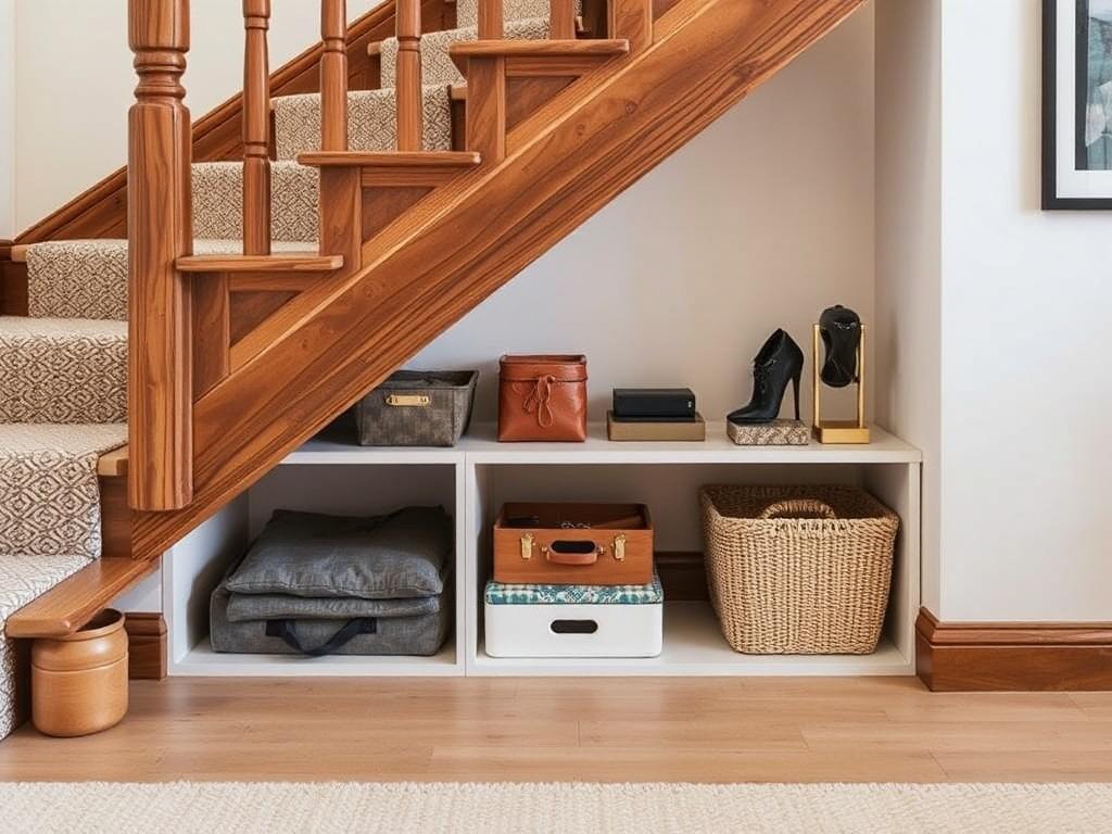     Optimiser l'espace de rangement sous l'escalier.. Tipos de soluciones de almacenamiento bajo la escalera