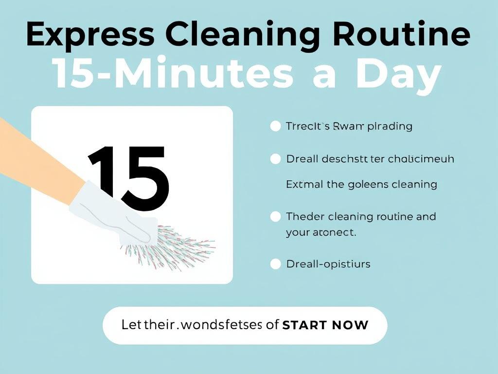     Rutina Express de Limpieza para 15 Minutos al Día. Opciones si quieres que empiece ya